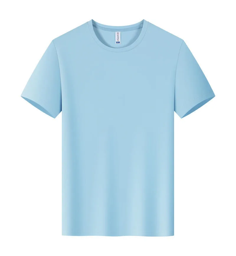 Customized Logo New Summer Ad T-shirt Ice-sense Round Neck Quick Dry T-shirt Campus Activity Group Clothing Blank Ad T-shirt