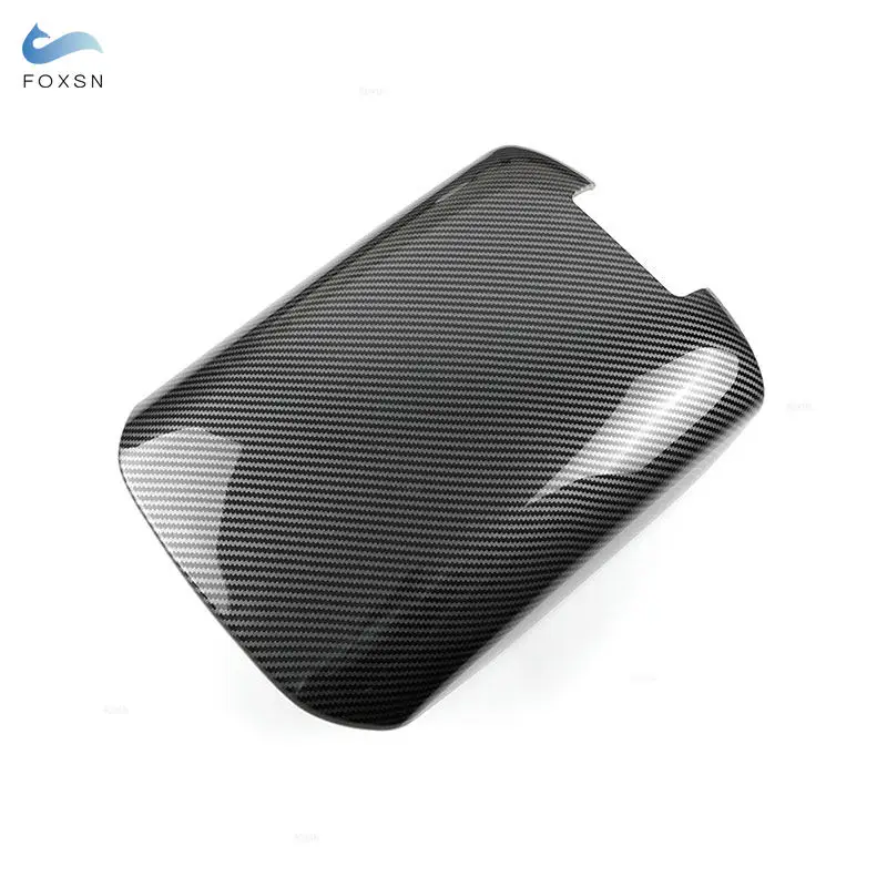 Carbon Fiber Texture Car Styling Center Control Armrest Box Cover Trim For Porsche Cayenne 2011 2012 2013 2014 2015 2016 2017