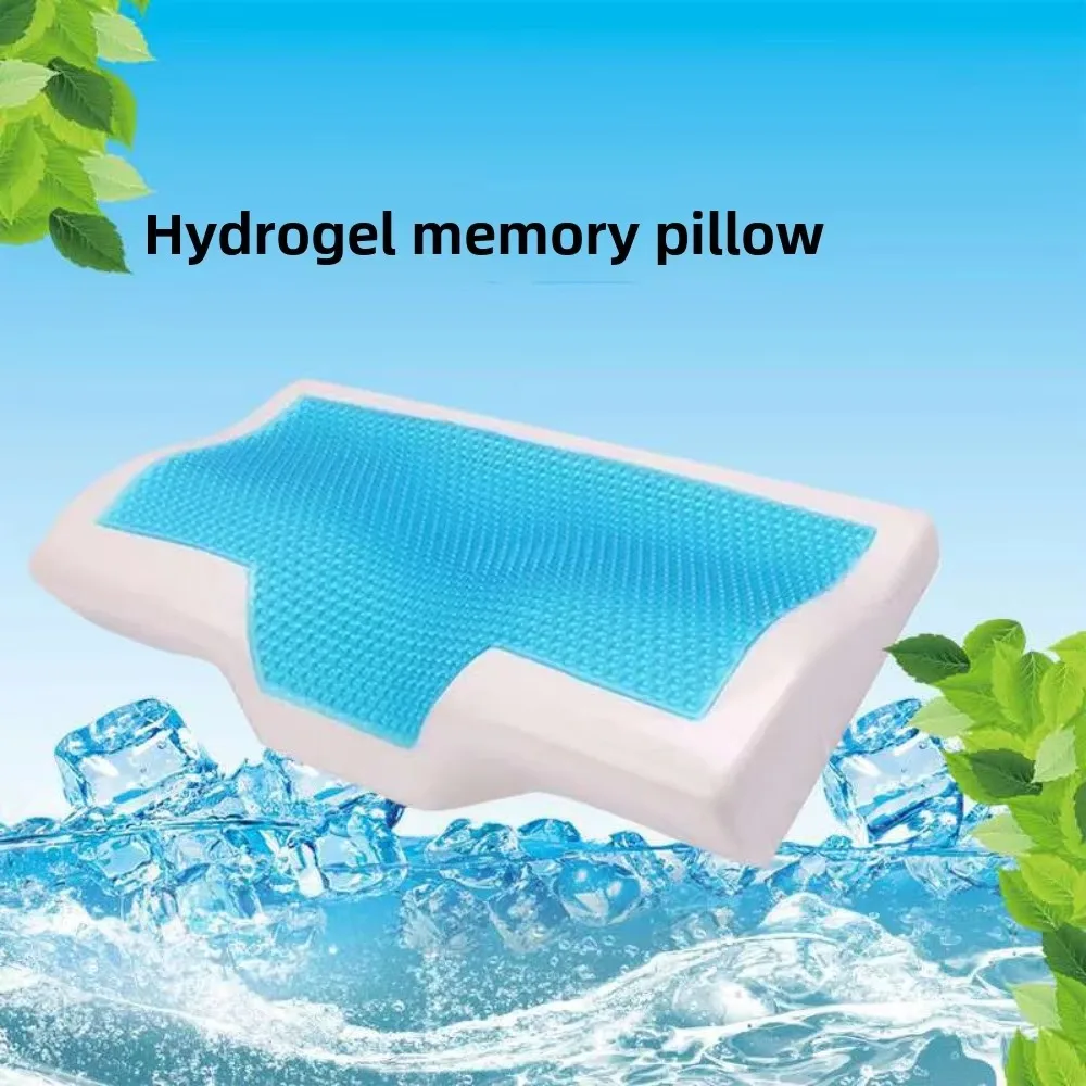 2025 gel de resfriamento travesseiro de espuma de memória verão gelo seda forma borboleta travesseiro de recuperação lenta para alívio da dor no pescoço