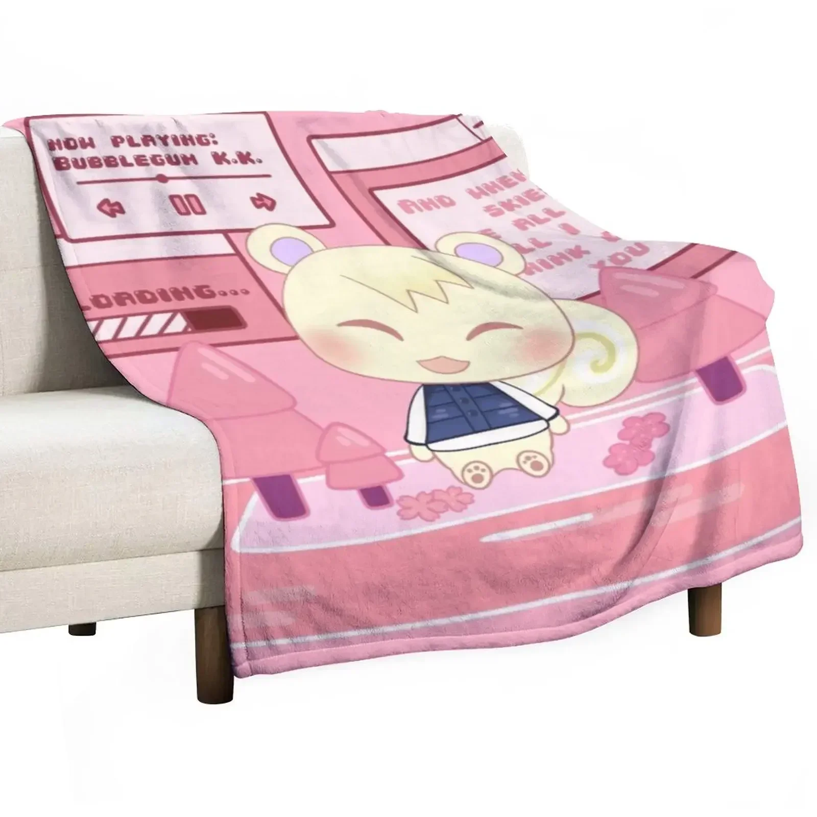 

Bubblegum K.K. By Marshal Throw Blanket Camping Thermal Flannel Sofas Blankets