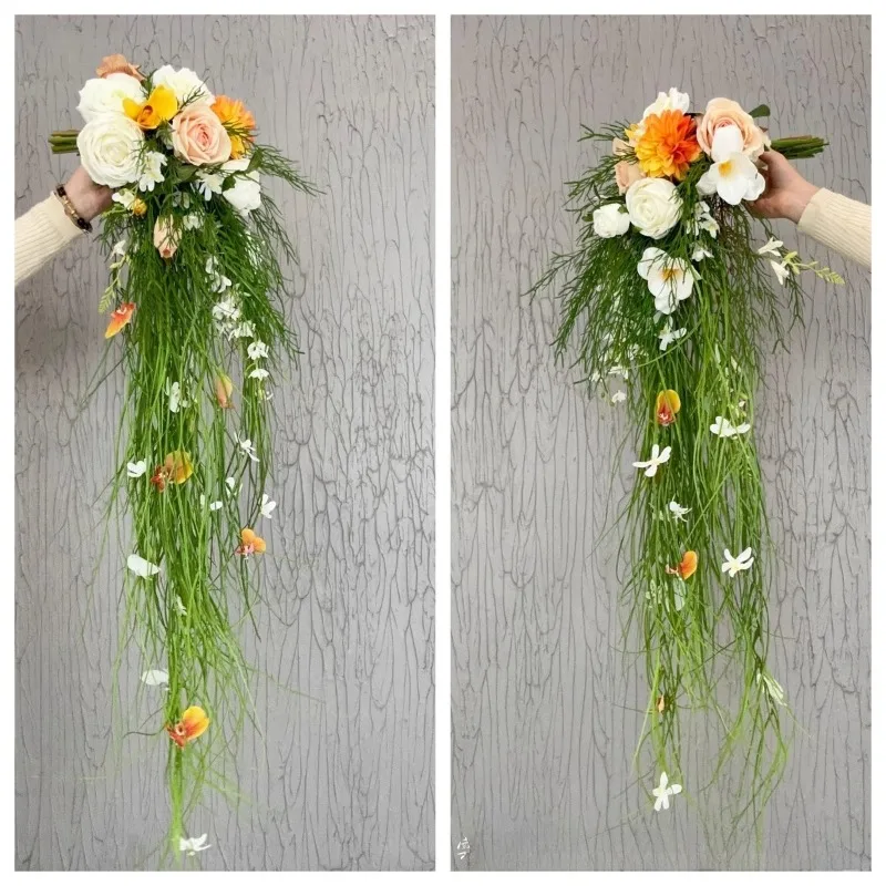 

Букет с водопадом, свадебный букет, циганская свадьба, имитация цветка подруги, подарок «сделай сам», реквизит для фотосъемки