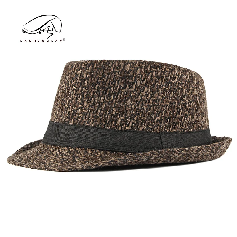 2021 Herbst und Winter neue dicke koreanische Stil Fedora Hut Herren britische Vintage Melone gestrickte Woll mütze Damenmode