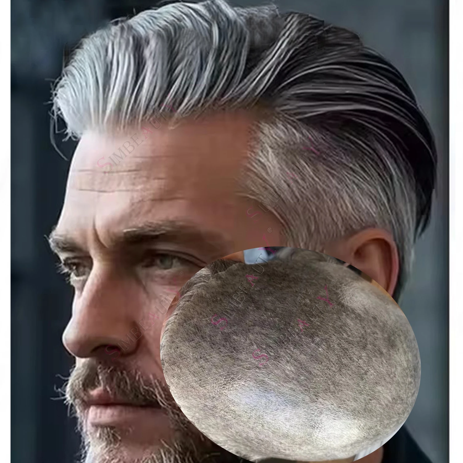 

Натуральная линия роста волос, 30 мм, волнистые, 1B65 1B80, серые, из натуральных человеческих волос, для замещения волос при облысении, мужские системы замещения волос, дешевые системы, инъекционные, на кожной основе, коричневые пряди