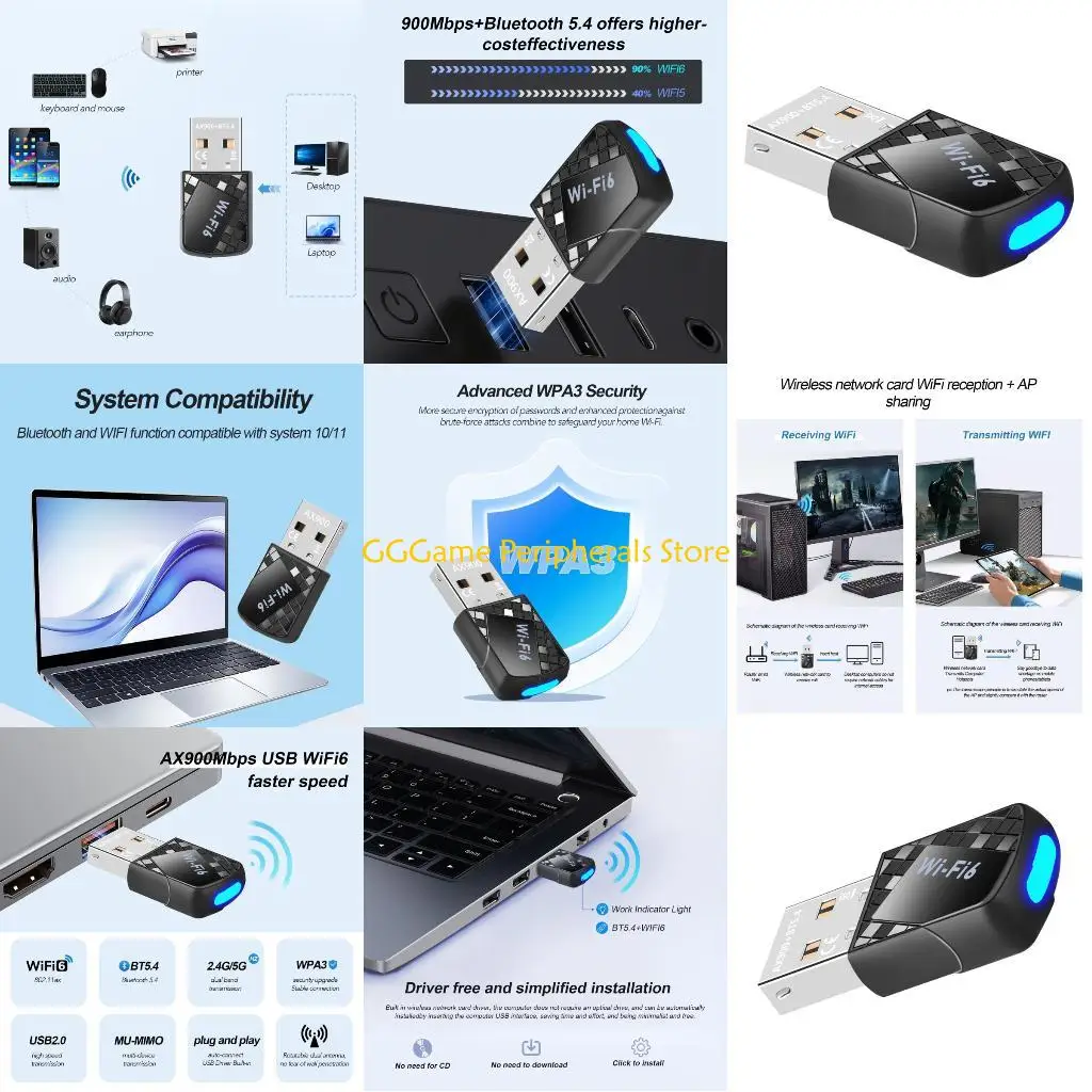 

U55B Bluetooth-compatible Adapter 2.4Ghz&5GHz Transmitter Music Sound Adapter