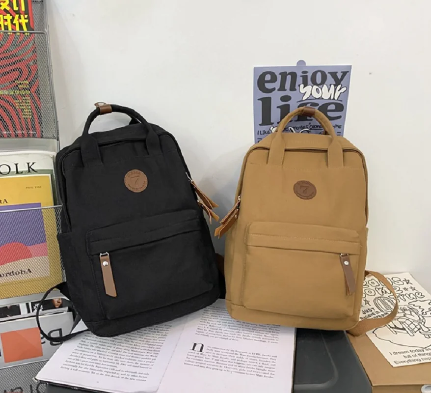 

2026 Korean Vintage High Quality Canvas Backpacks Men Women's Large Capacity School Notebook Bag Handbag Casual Travel Knapsack