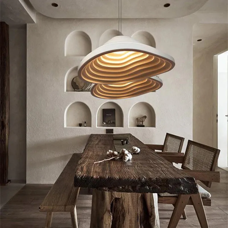 حقل الأرز الصوتية قلادة مصباح مطعم وابي سابي ضوء الفن مقهى بار مصمم امب دراسة غرفة نوم غرفة الطعام الإضاءة