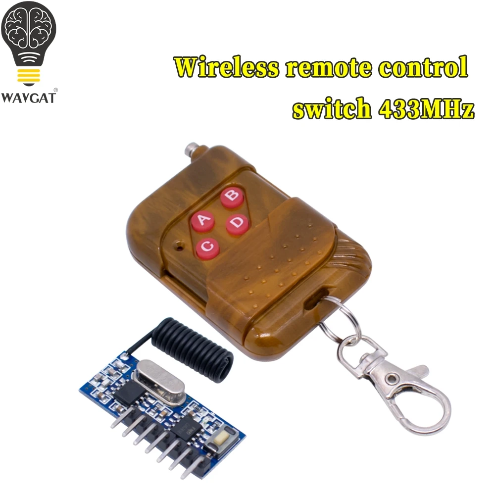 WAVGAT 433MHz wireless remote control switch with remote control transmitting and receiving remote control motor with antenna