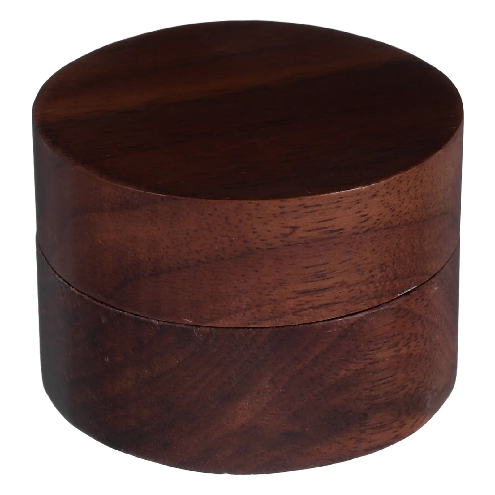 Wood Ring Box Round Double Lid Design for Proposal Wedding Rings Jewelry Display and Secure Storage Handmade Elegant Wooden