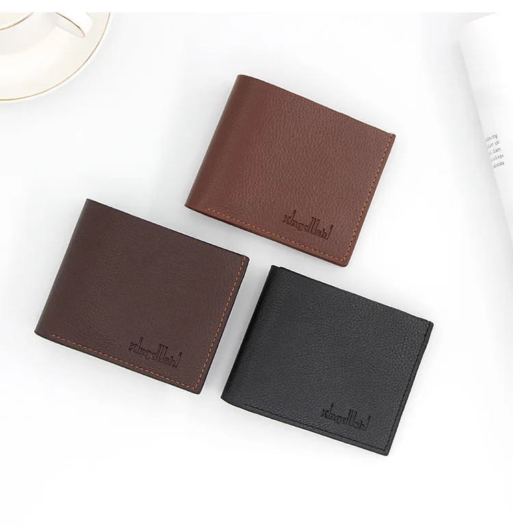 

New Men's Wallet Short, Thin, PU Fashion Leather Wallet Large Capacity Men's Wallet Zero Wallets