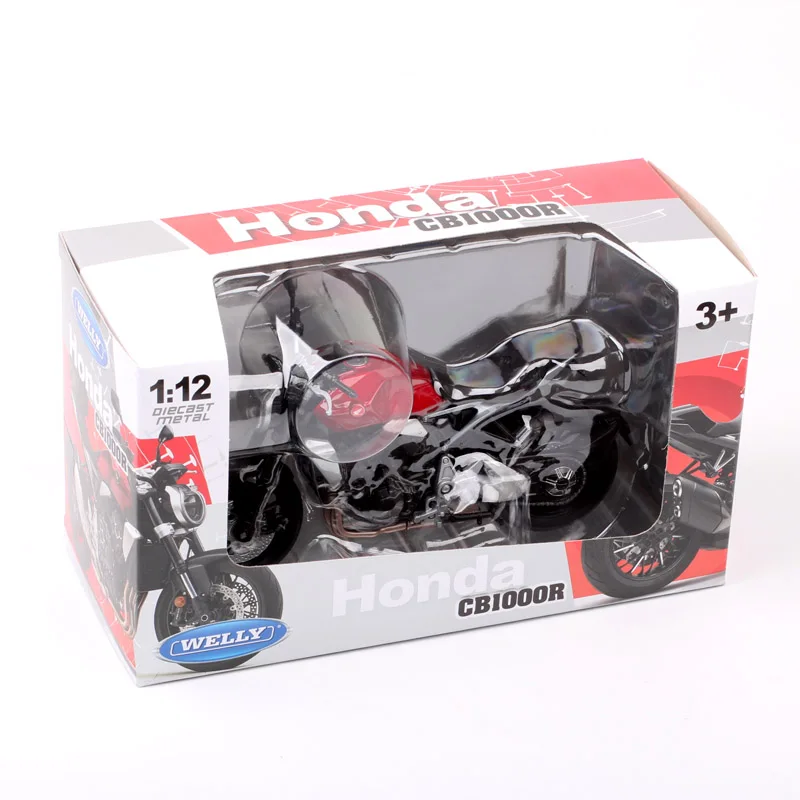 1/12 Scale Welly Honda CB1000R Motorcycle Street Sport Moto Diecasts & Toy Vehicles Bike Model Miniature Childrens Collectibles