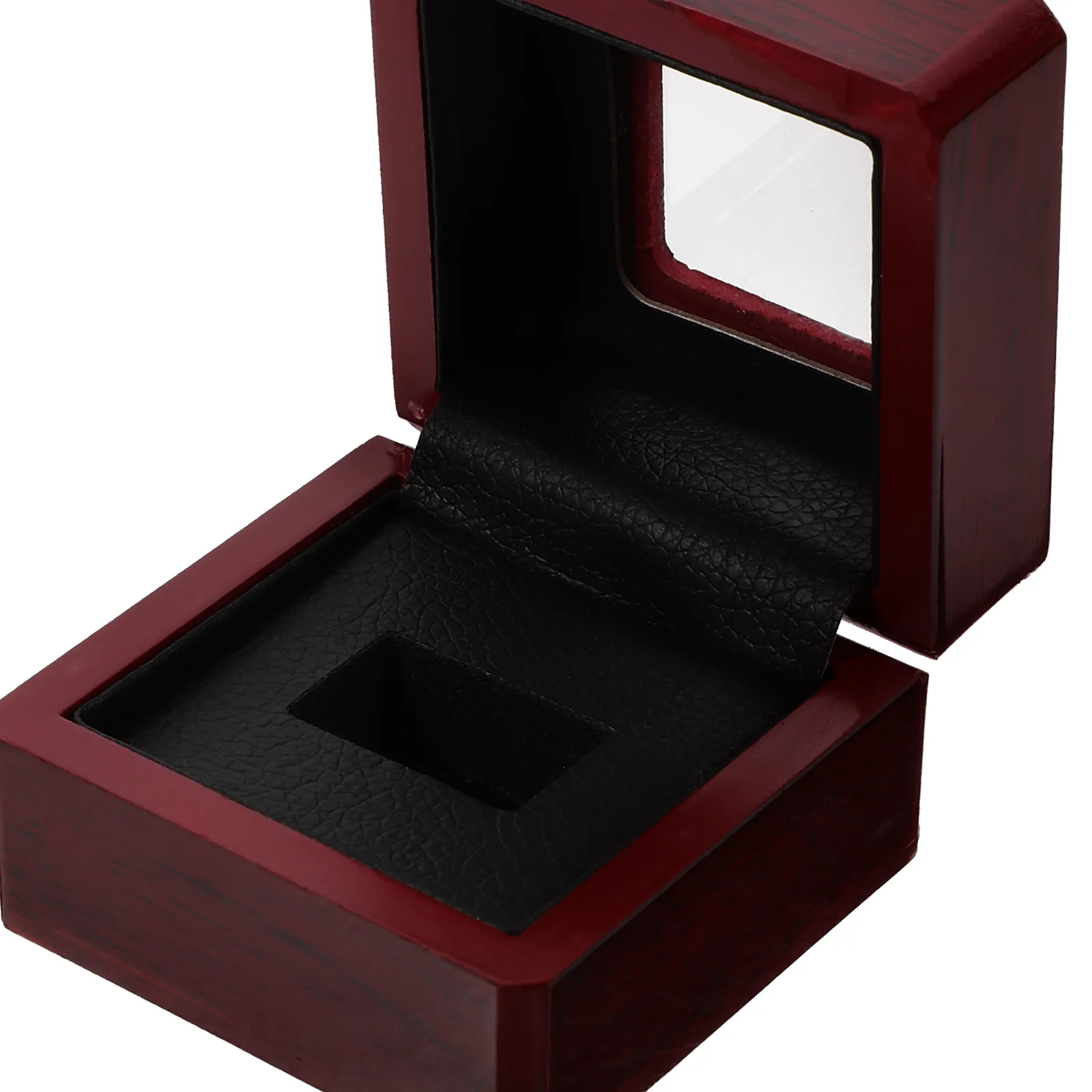 

Champion Ring Box Transparent Lid Wood Storage Case for Rings Jewelry Display Organizer Wooden Ring Box Holder