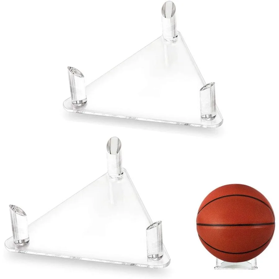 

Acrylic Ball Stand Holder Sports Ball Storage Display Rack for Basketball Football Volleyball Soccer Rugby Balls 2 Pack