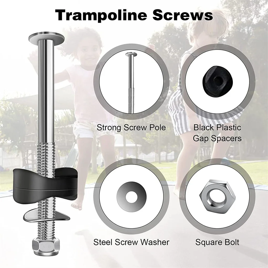 12Pcs Trampoline Screws Stability Tool Bouncer Frame Part Fixed Tools