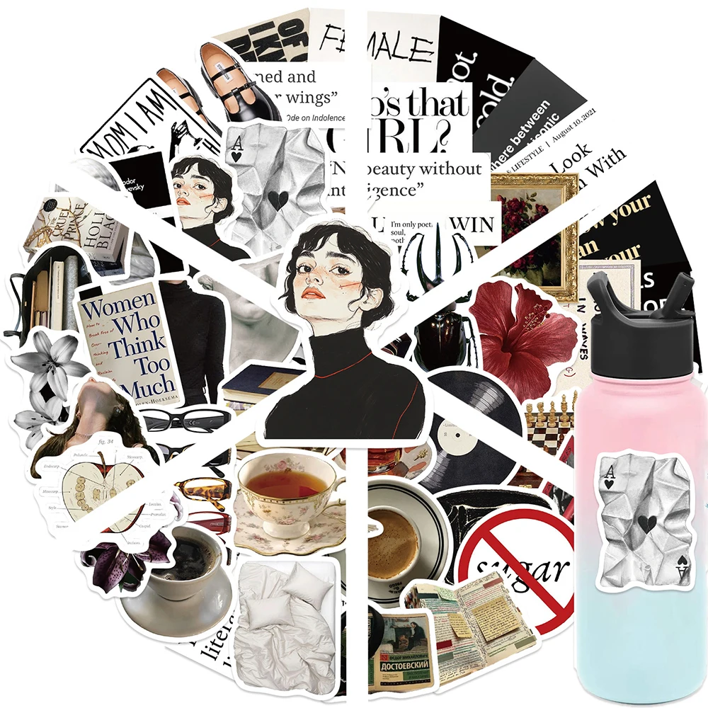 

10/30/50pcs Cool Museum Art Stickers Vintage Graffiti Decals DIY Stationery Phone Guitar Bike Cartoon Artist Sticker Decoration