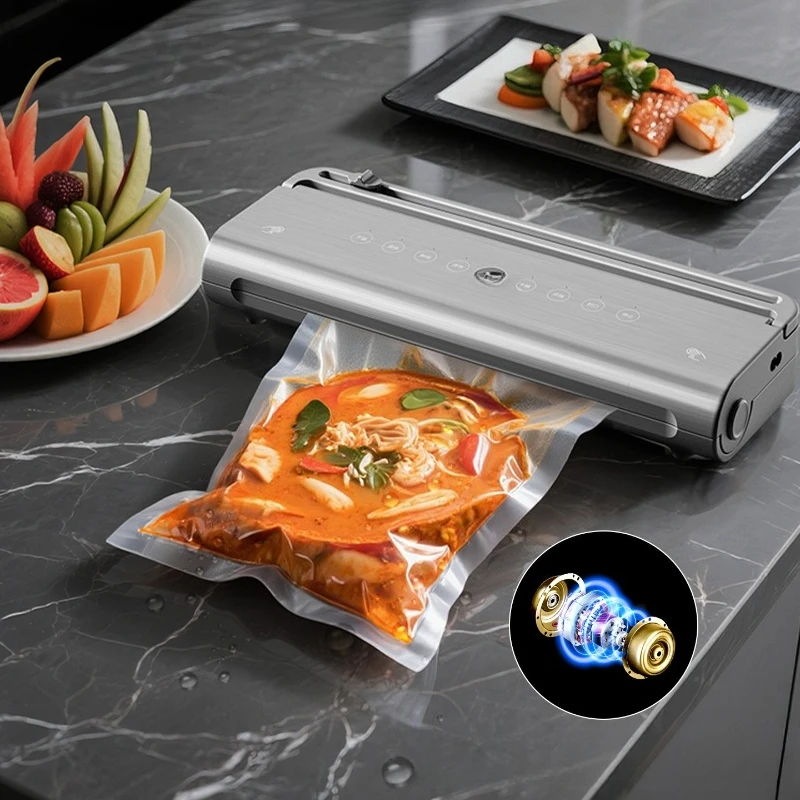 small household and commercial food preservation packaging machine, plastic seal automatic sealing