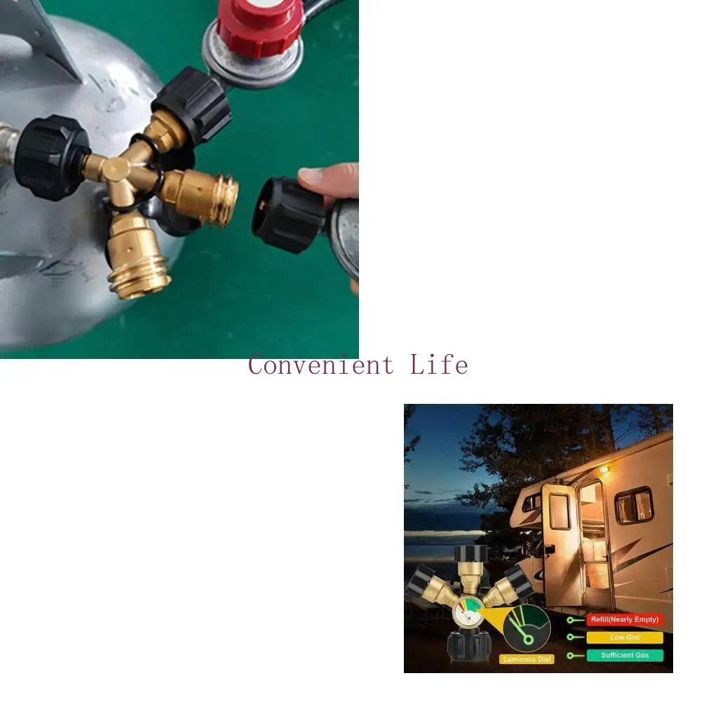 l1ee-brass-propane-gas-distributor-triple-outlet-with-leakproof-valves-and-gauge