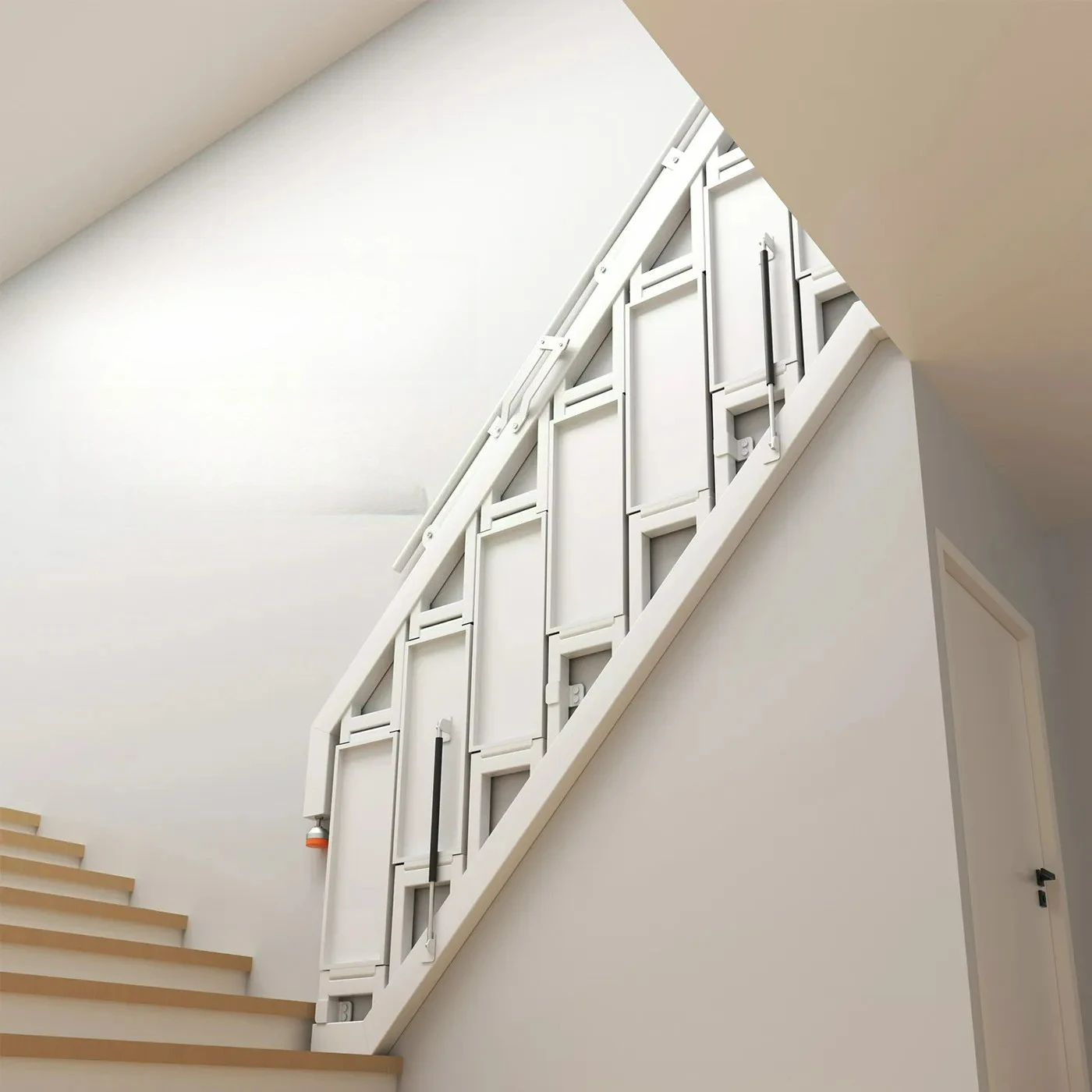 Factory Direct 2026 Household folding loft ladder can accommodate thickened indoor and outdoor side shrink loft small apartment