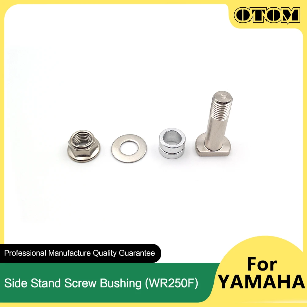 

OTOM 2023 Motorcycle Side Stand Mounting Screw Bushing Washer Collar Kickstand Nut Bolt For YAMAHA WRF YZX YZFX 125 250 450 Bike