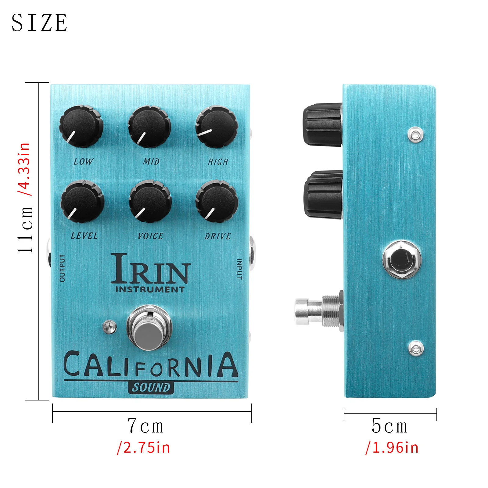 IRIN AN-32 California Sound Overdrive Distortion Pedal for Electric Guitar Effect Rock Tones from OD to Dist Amp Simulator
