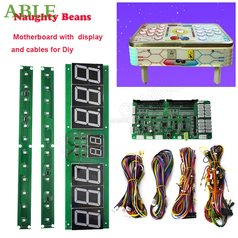 

2 Players Hitting Beans Arcade Machine Equipment Coin Operated Game Naughty Hit Beans DIY Kit With Motherboard and Display