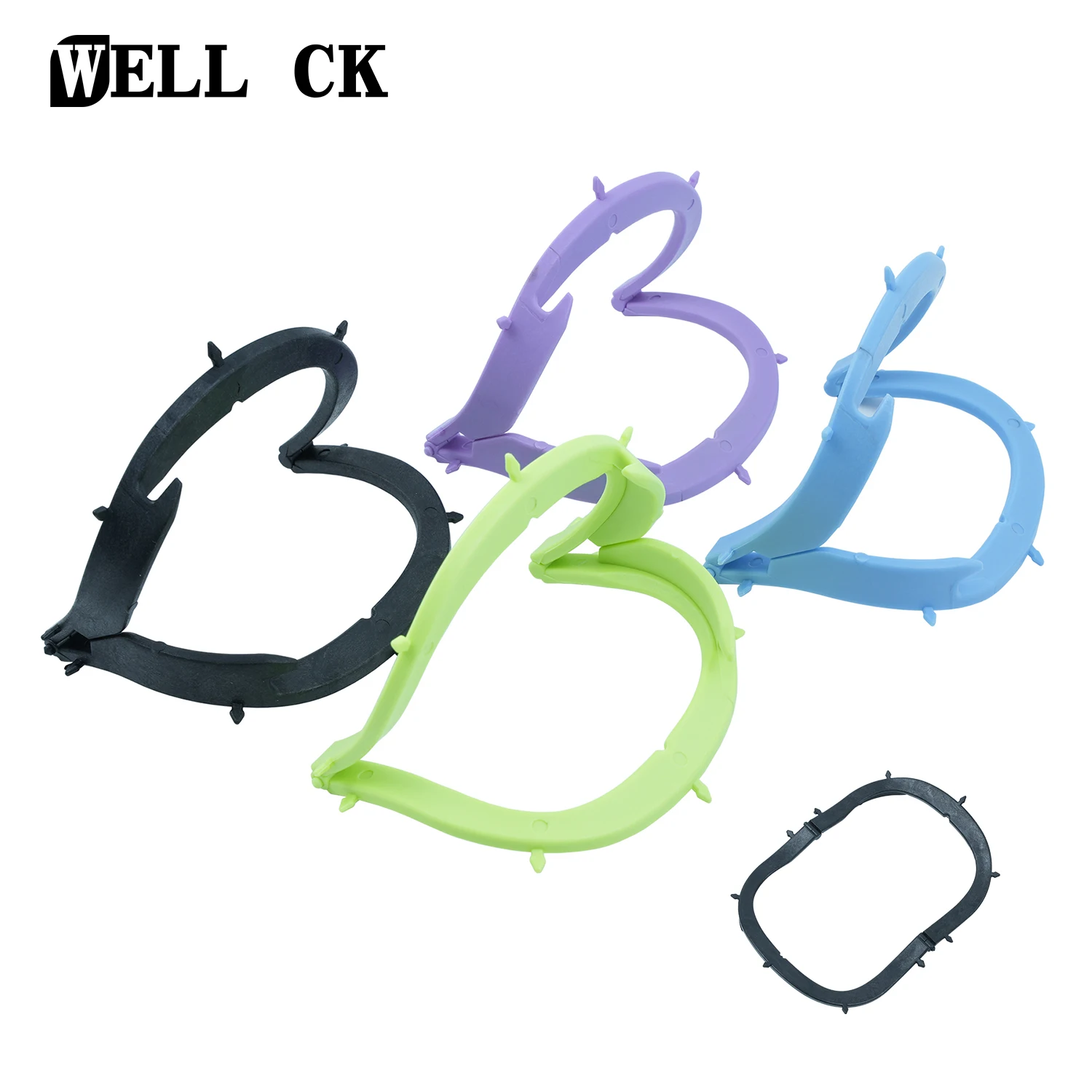 WELLCK 1pcs Dental Foldable Frame Plastic Rubber Dam Sheets Holder Oral Barrier Tools Blue/Green/Black/Purple Dentistry Tools