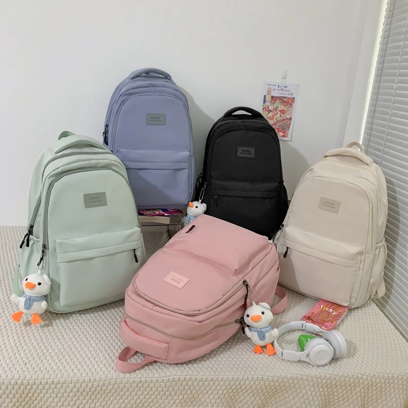 New Female Fashion Men High Capacity Waterproof College Backpack Trendy Women Laptop School Bags Cute Girl Travel Book Bag Cool image 4