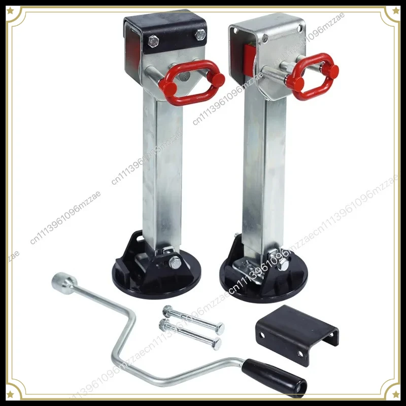 Foldable Galvanized Jack Upright Trailer RV Outriggers Trailer Auxiliary Stability Support 2 Delivery Handles