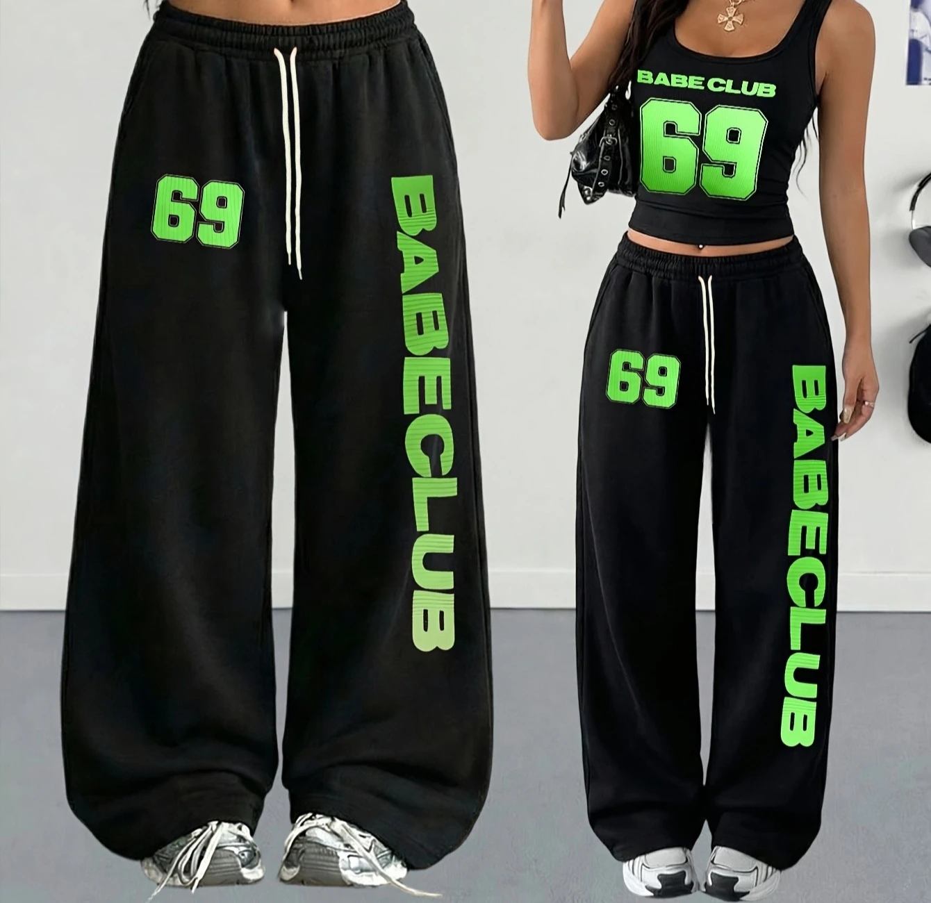 Autumn Number Graphic Pants Men Women New Wide Leg Elastic Waist Trousers Casual Summer Streetwear Pants for Adults Sweatpants