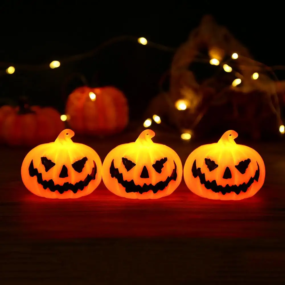 Spooky Halloween Party Props Spooky Halloween Pumpkin Lantern Led Lights Set for Festive Atmosphere Decorations for Celebrations