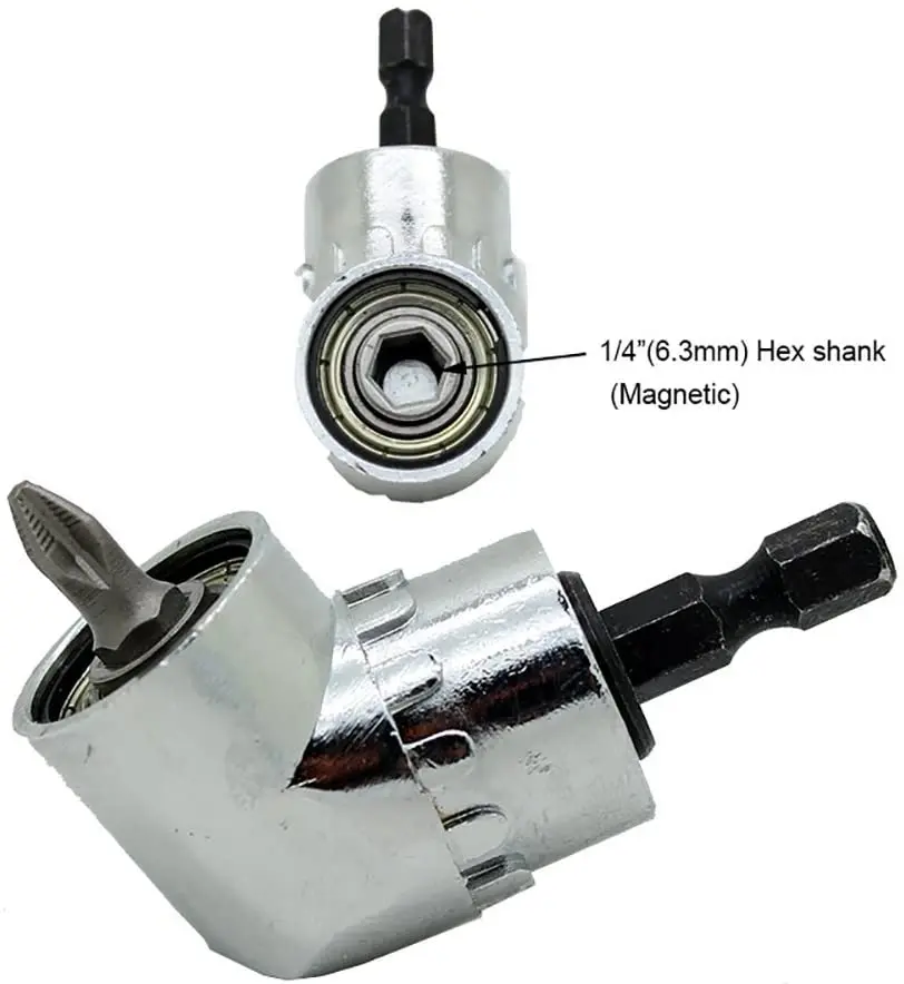 New Adjustable 105 Degree Right Angle Driver Screwdriver Hand Tools Set 1/4 Hex Shank For Power Drill Screwdriver Bits Tools