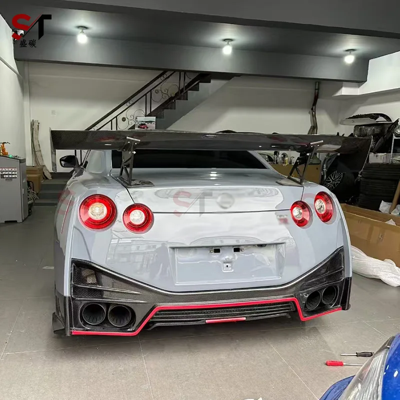 Odpowiedni do Nissan GTR R35 ARR tylny spojler z włókna węglowego wspornik mocujący skrzydło aerodynamiczne modyfikacja dekoracja samochodu