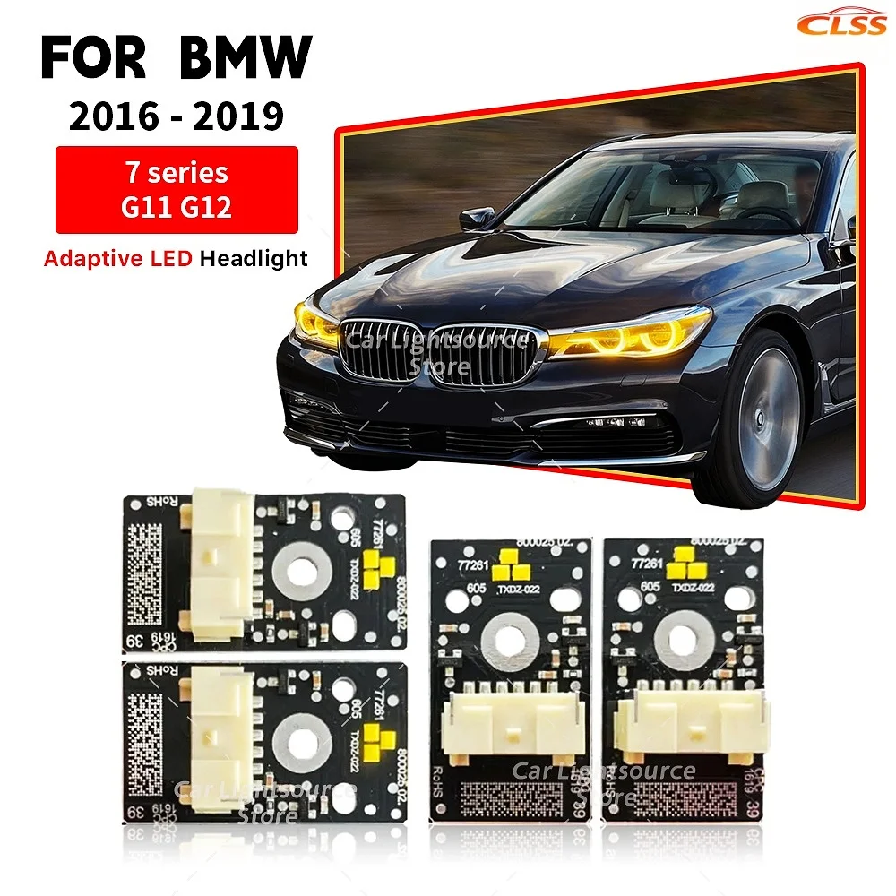 

Yellow DRL LED Board For BMW 7 Series G11 G12 730i 740i 750ix 2016-19 Adaptive Laser Headlight Daytime Running Light Angel Eyes