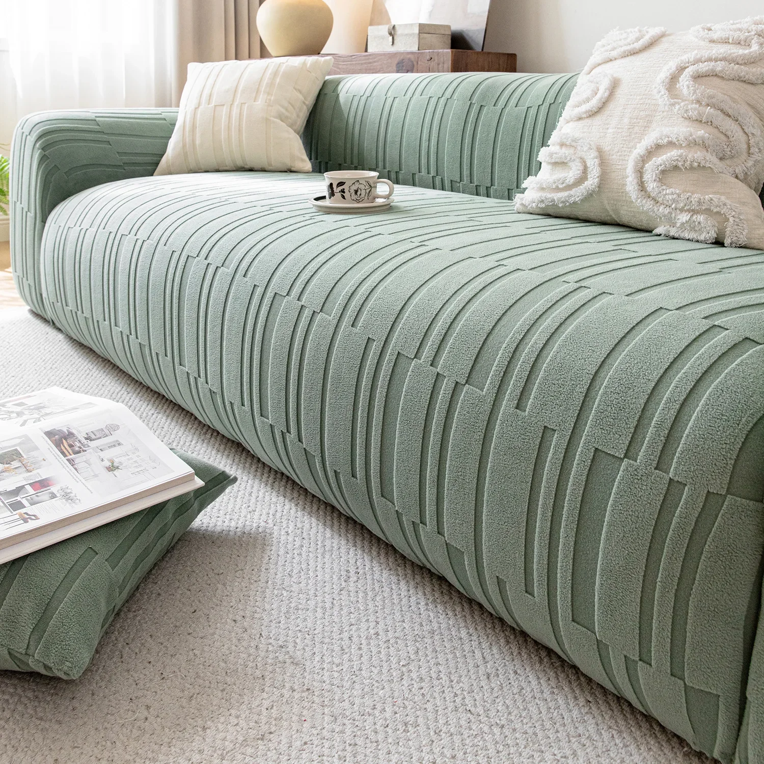 Elastic Jacquard Fabric Sofa Cover Stretch Couch Cover Sectional L Shape Sofa Slipcover Corner Case for Home 1/2/3/4/5 Seaters
