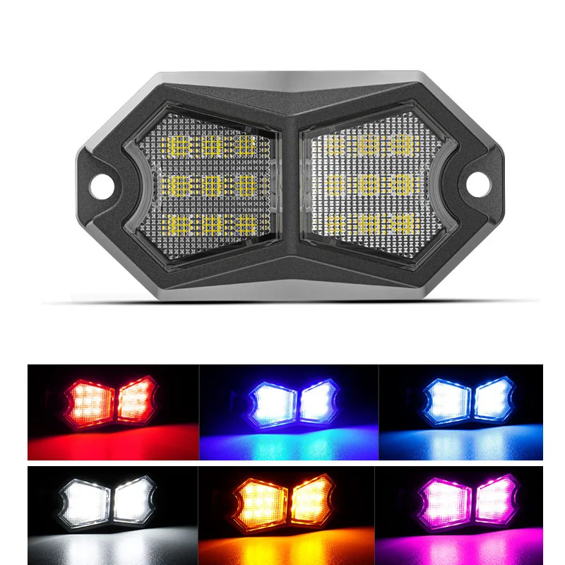 Greenshuo Car Accessories Rock Lights White Yellow Blue Red Solid Color Led Rock Lights