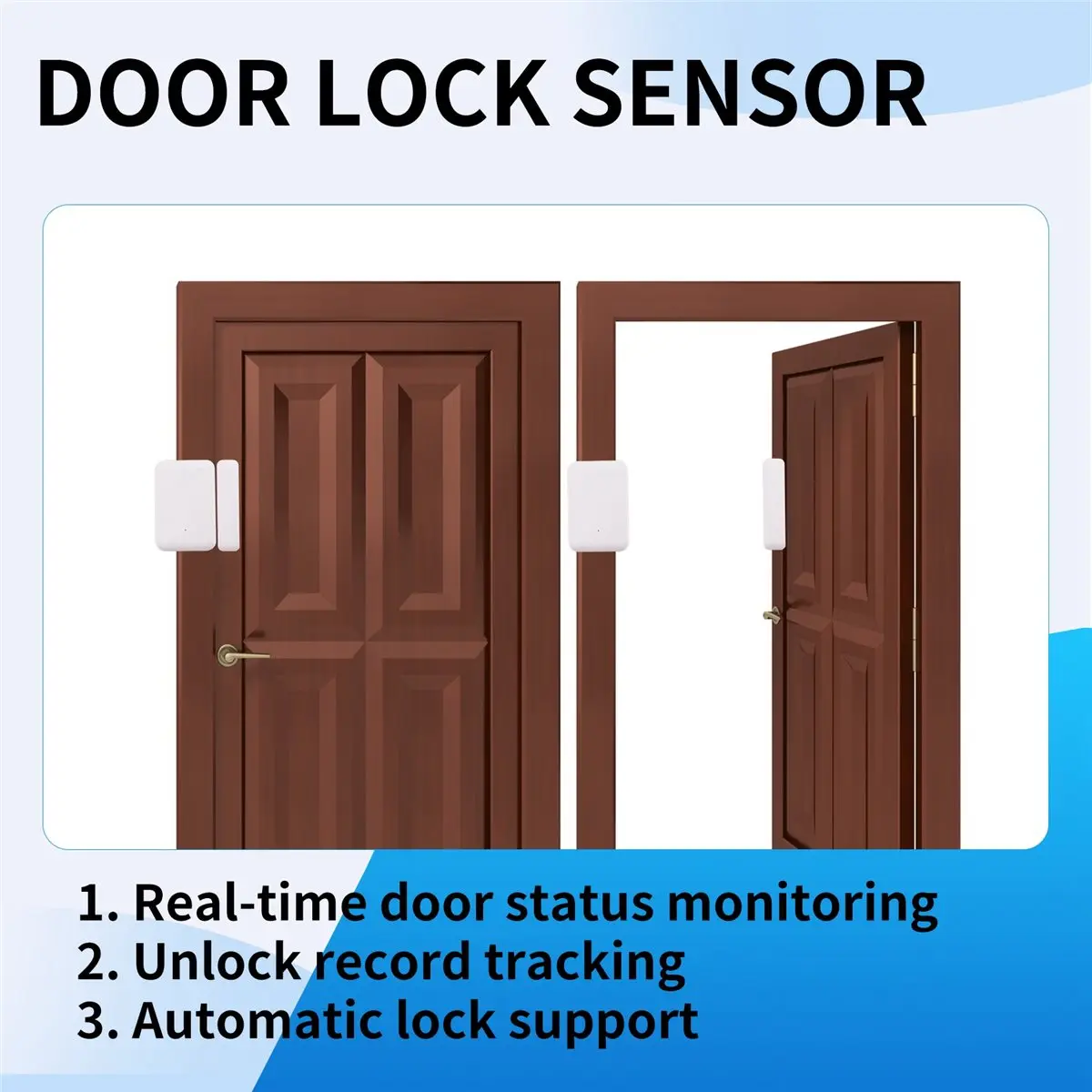 goodidea 2.4GHz Wireless TTLOCK Door Sensor Door Contact Detection Windows Open Close Status Works with TTLOCK App Smart Locks