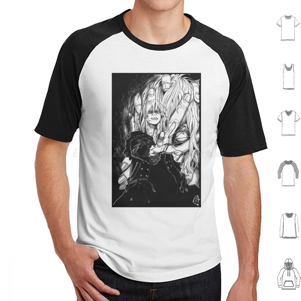 Футболка Shigaraki-The Villain большого размера, 100% хлопок, Boku No Hero Academia, Shigaraki Tomura, Tenko Shimura, League Of Villains All