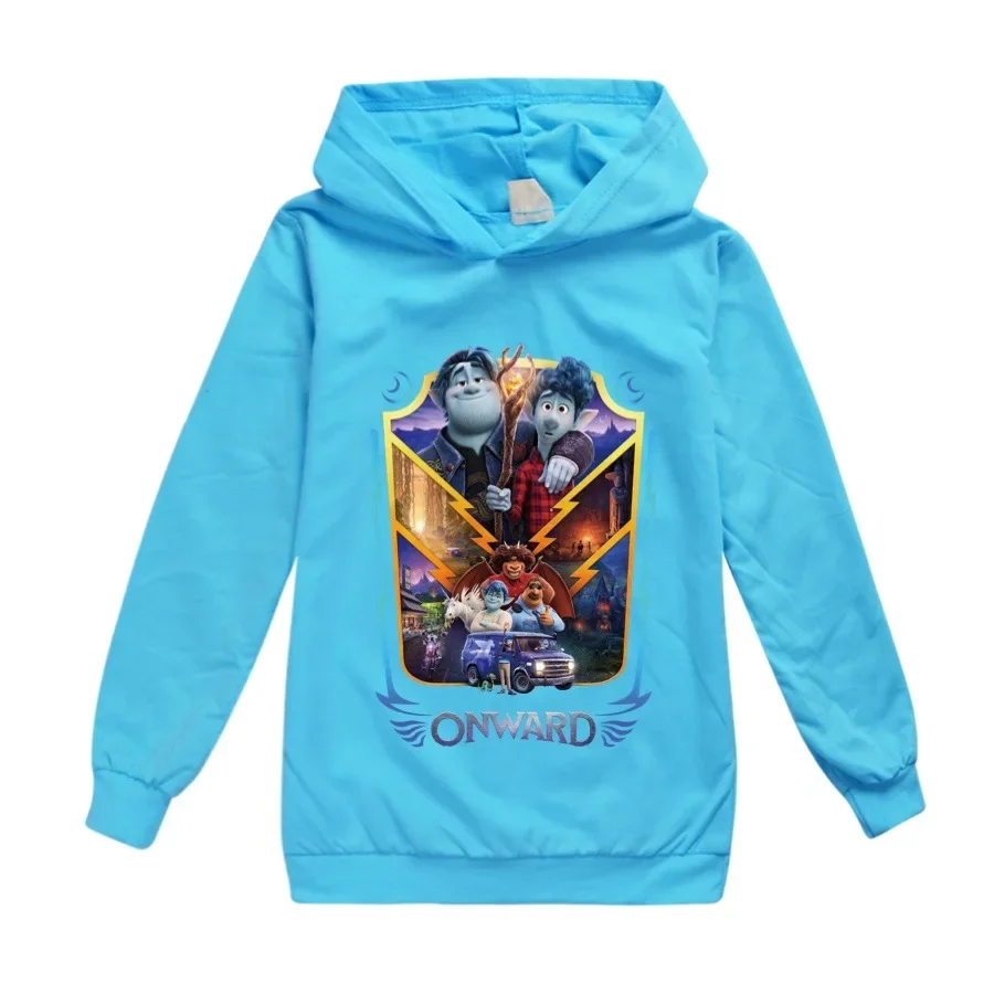 New Cartoon Anime Movie Onward Print Baby Boy Hoodies Children Long Sleeves T Shirt Fashion Kid Sweatshirts Baby Clothes Top Tee