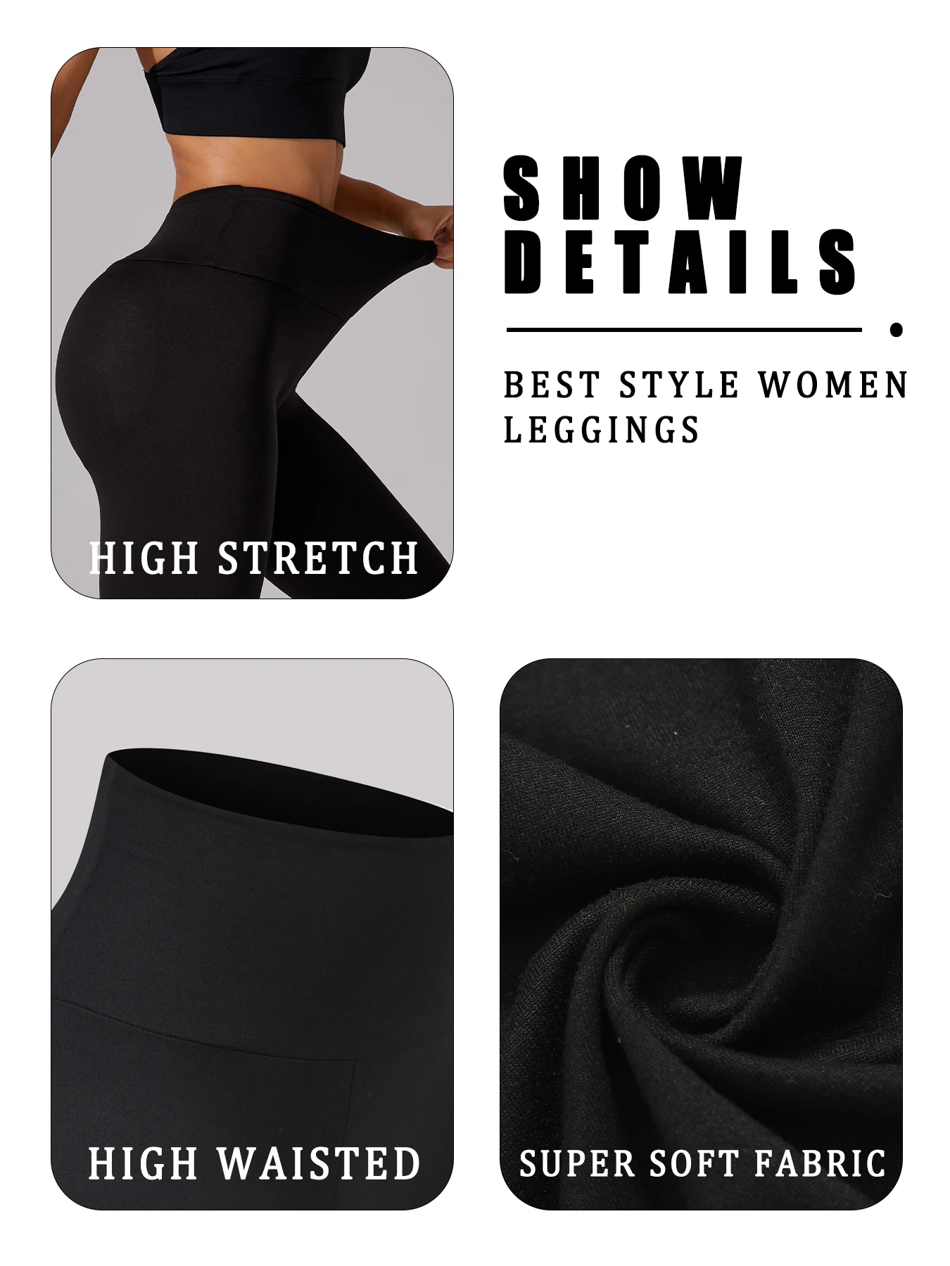 Pacote com 2 leggings femininas plus size de cintura alta – tecido super macio, ideal para ioga, corrida, treino e relaxante em casa