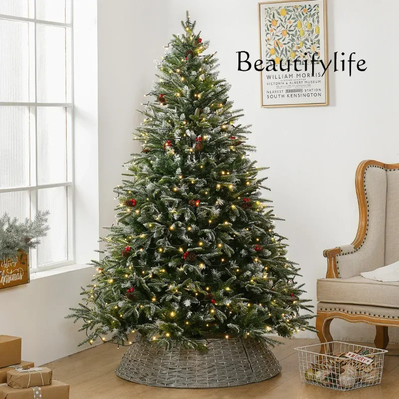 Christmas Decoration Supplies Christmas Tree Encryption PVC Pine Needle White-Barked Pine Fruit Chinese Hawthorn Christmas Tree