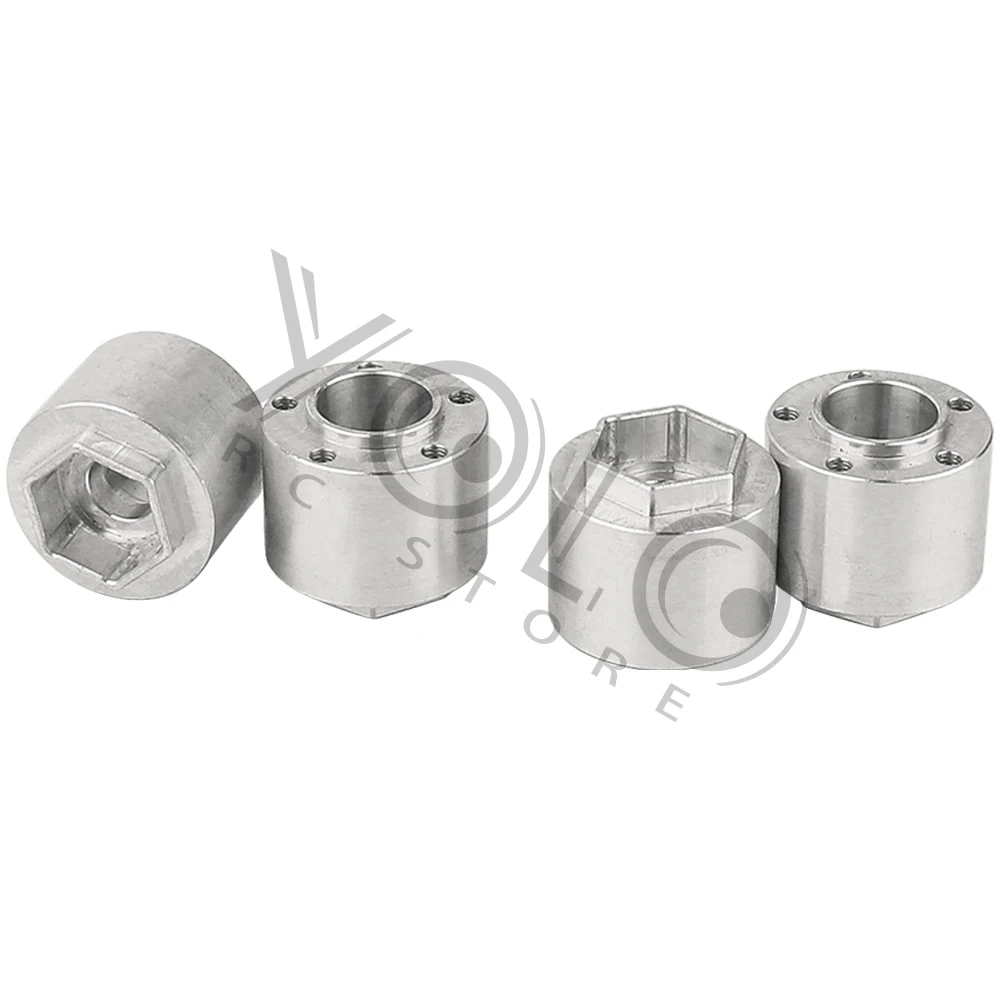 4pcs 12mm 5 Holes Five Hole Wheel Hex Hub Coupling Adapter Axle Aluminum Alloy for RC Car 1/10 1.9