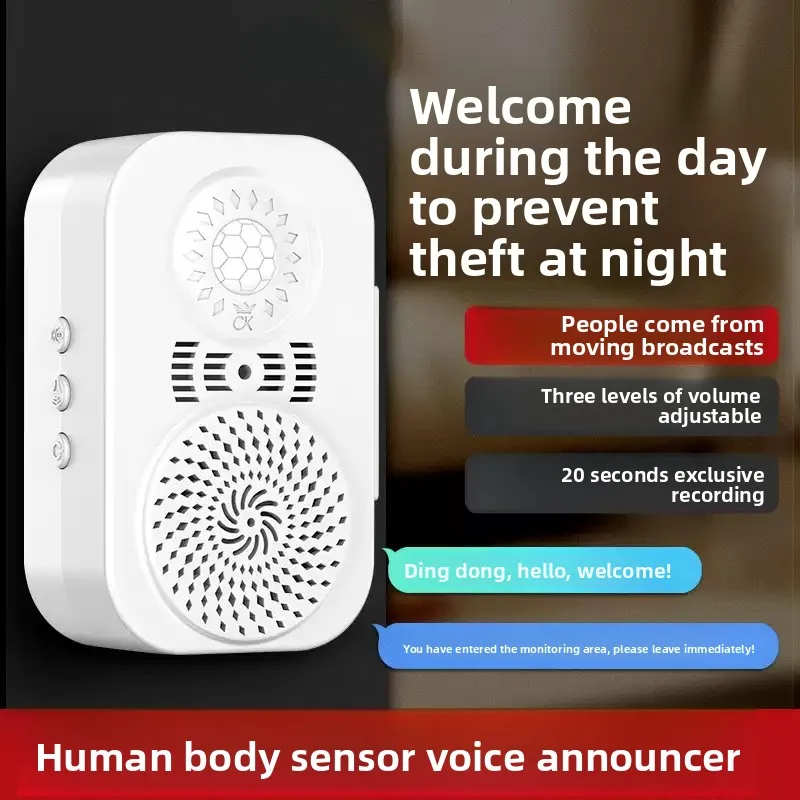 

Human Body Induction Voice Broadcaster Store Supermarket Welcome To Enter The Door Welcome Doorbell Voice Reminder Alarm