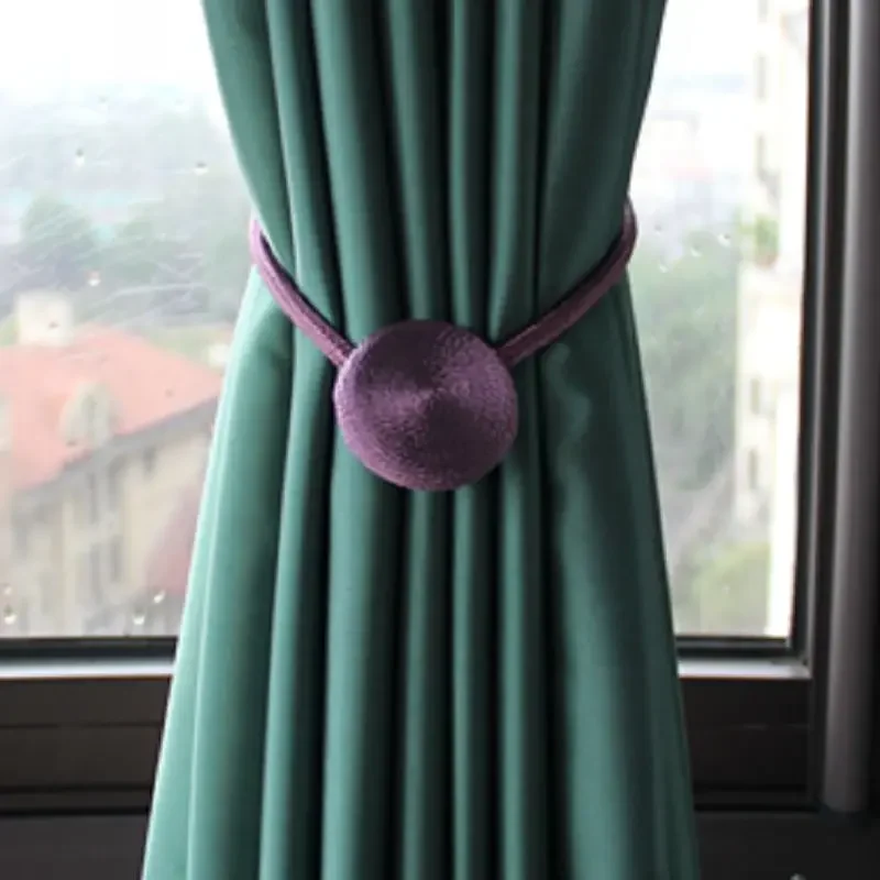 1PC Magnetic Curtain Tieback Home Decorative Curtain Buckle Rope Strap Accessory Magnet Curtains Holder Cilp Buckles