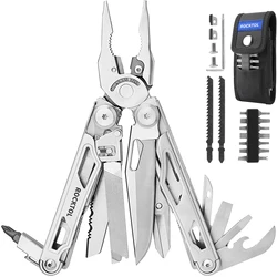 ROCKTOL Multitool, 29-in-1 Multitool Pliers with Replaceable Wire Cutters and Saw, Heavy-duty Stainless Steel Multitool Set and