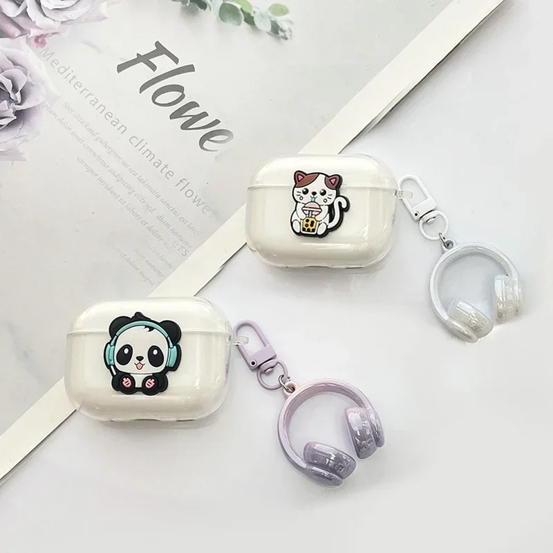 For EDIFIER comfo clip Case Air x/Lolli CliP/zero clip Q /zeropro /Fitfree CC Silicone Transparent Earphone Cover with keychian