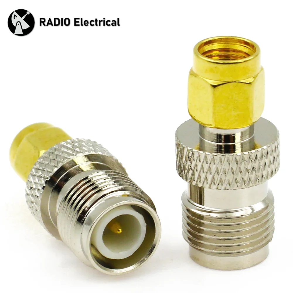 

RP TNC Female to RP SMA Male coaxial coax adapter Straight RF Coaxial Adapter connector Test Converter Brass