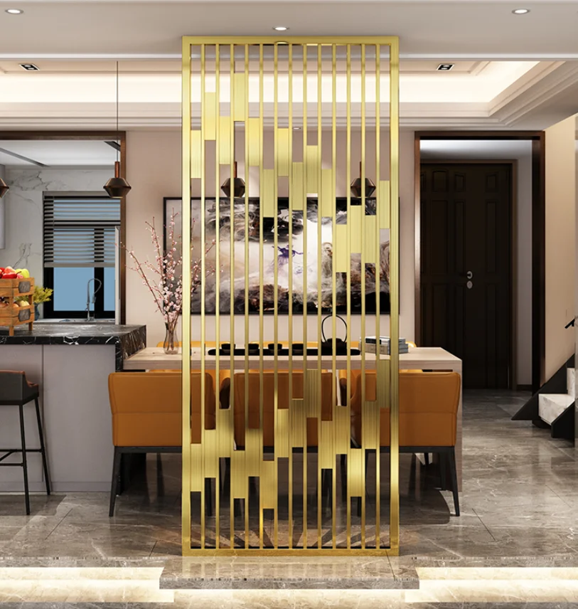 Modern Style Household Indoor Stainless Steel Panel Screen Partition with Environmental Protection and Multi-Functional Design