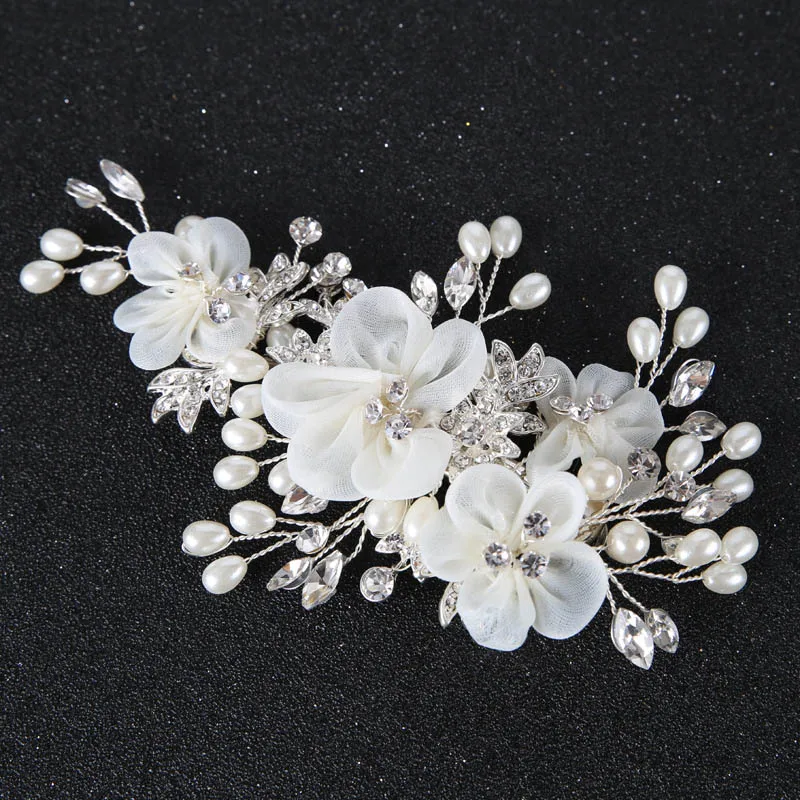 Woman's Side Hair Clips Nonslip Flower Headwear With Retro Hypoallergenic Glaze For Outdoor School Performances