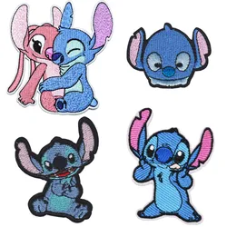 Stitch Iron On Embroidered Clothes Patches For Girl boy kid  Clothing kawaiii Stickers Garment embroidery Wholesale