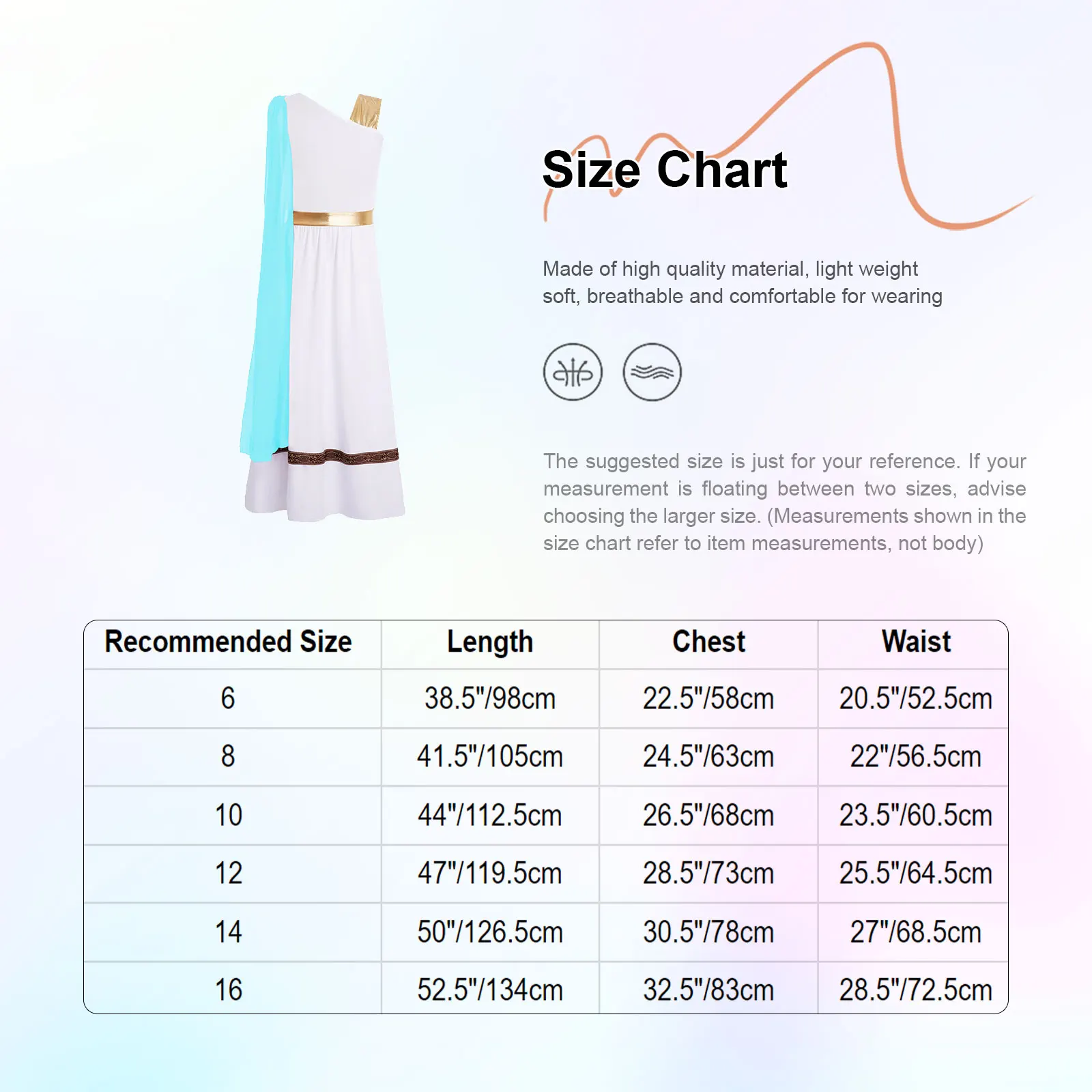 Kid Girls Ancient Greek Roman Athena Goddesses Costume Sleeveless Shawl Cape Toga Dress Worship Robe for Halloween Cosplay Party image 6