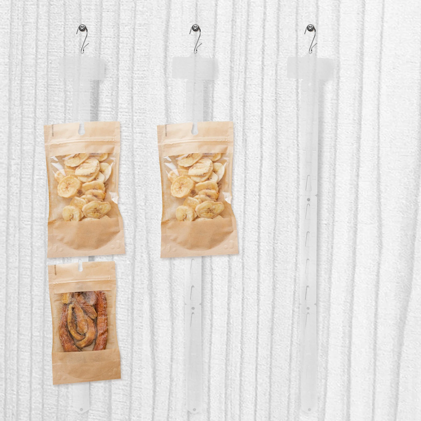 

10 Pcs Display Stand Hanging Strips for Retail Displaying Clips Snack Rack Racks Merchandise with Hooks Displays